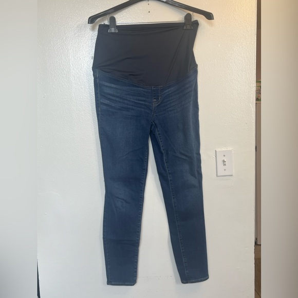 2 madewell Maternity Skinny black and blue jeans - Picture 2 of 16